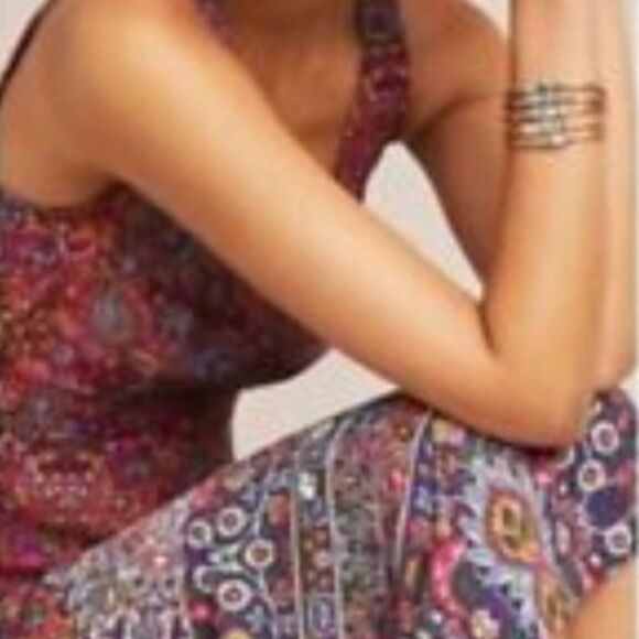 NWT Anthropologie Maeve Violette Boho Dress XS (2) - Picture 2 of 12